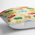 Real Homes Dijital Baskılı Yer Minderi - 70 x 70 cm Realhomes