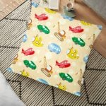 RealHomes Dijital Baskılı Yer Minderi - 70 x 70 cm Realhomes