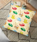 Real Homes Dijital Baskılı Yer Minderi - 70 x 70 cm Realhomes