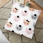 Real Homes Dijital Baskılı Yer Minderi - 70 x 70 cm Realhomes