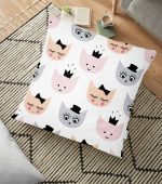 RealHomes Dijital Baskılı Yer Minderi - 70 x 70 cm Realhomes