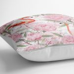 - yerminderi-YER-918-1 - Realhomes  Flamingo Desenli Dijital Baskılı Yer Minderi - 70 x 70 cm Realhomes