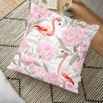 Çiçek Desenli Dijital Baskılı Yer Minderi - 70 x 70 cm Realhomes