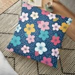 Flamingo Desenli Dijital Baskılı Yer Minderi - 70 x 70 cm Realhomes