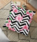 Flamingo Desenli Dijital Baskılı Yer Minderi - 70 x 70 cm Realhomes