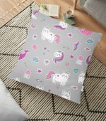 - yerminderi-YER-934 - Realhomes Real Homes Dijital Baskılı Yer Minderi - 70 x 70 cm Realhomes