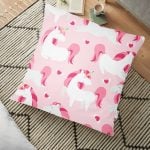 Flamingo Desenli Dijital Baskılı Yer Minderi - 70 x 70 cm Realhomes