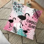 Pembe Zeminli Unicorn Desenli Dekoratif Çocuk Odası Yer Minderi - 70 x 70 cm Realhomes