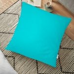 Mint Yeşili Renkl Dijital Baskılı Dekoratif Yer Minderi - 70 x 70 cm Realhomes