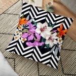 Leopar Resimli Dijital Baskılı Dekoratif Yer Minderi - 70 x 70 cm Realhomes