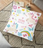 Real Homes Dijital Baskılı Dekoratif Yer Minderi - 70 x 70 cm Realhomes