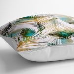 - yerminderi-YER-981-1 - Realhomes  Real Homes Renkli Tüyler Dijital Baskılı Dekoratif Yer Minderi - 70 x 70 cm Realhomes