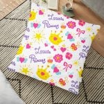 Real Homes Dijital Baskılı Dekoratif Yer Minderi - 70 x 70 cm Realhomes