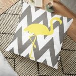 Siyah Beyaz Ogea Tasarımlı Dijital Baskılı Dekoratif Yer Minderi - 70 x 70 cm Realhomes