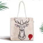 Deniz Atı Desenli Dijital Baskılı Fermuarlı Modern Kumaş Çanta Realhomes