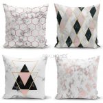 Realhomes Mercan Renkli 4'lü Kombin Dekoratif Kırlent Kılıfı Seti Realhomes