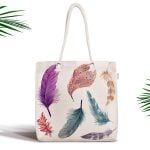 Geyik Motifli Özel Tasarım Dijital Baskılı Fermuarlı Kumaş Çanta Realhomes