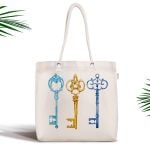 Vazo Çiçek Desenli Dijital Baskılı Fermuarlı Kumaş Çanta Realhomes