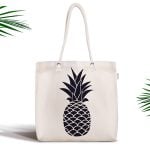 Siyah Beyaz Ekose Desenli Fermuarlı Modern Kumaş Çanta Realhomes