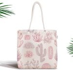 Özel Tasarım Hello Yazı Desenli Dijital Baskılı Fermuarlı Kumaş Çanta Realhomes