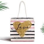 Super Gırl Yazı Desenli Dijital Baskılı Fermuarlı Kumaş Çanta Realhomes