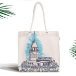 Geyik Motifli Özel Tasarım Dijital Baskılı Fermuarlı Kumaş Çanta Realhomes