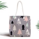 Damalı Fashion Girl Dijital Baskılı Fermuarlı Kumaş Çanta Realhomes