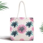 Kalpli Love Desenli Fermuarlı Modern Kumaş Çanta Realhomes