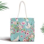 Geyik Çizimli Modern Dijital Baskılı Fermuarlı Kumaş Çanta Realhomes