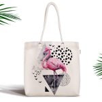 Bal Peteği Temalı Nilüfer Çiçeği Motifli Fermuarlı Kumaş Çanta Realhomes