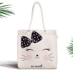 Love Princess Motifli Dijital Baskılı Fermuarlı Kumaş Çanta Realhomes