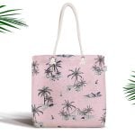 Zigzag Zebra Temalı Gül Motifli Fermuarlı Kumaş Çanta Realhomes