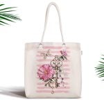 Yağlı Boya Yeşil Ağaç Motifleri Dijital Baskılı Fermuarlı Kumaş Çanta Realhomes