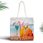 Pembe Zeminli Balonlar Desenli Fermuarlı Kumaş Çanta Realhomes