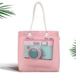 Kokteyl ve Sahil Özel Tasarım Fermuarlı Dijital Baskılı Plaj Çantası Realhomes