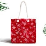 Renkli Yılbaşı Motifleri Fermuarlı Modern Kumaş Çanta Realhomes