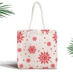 Joy Ekose Geyik Desenli Fermuarlı Modern Kumaş Çanta Realhomes