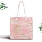 Modern Mermer Desenli Dijital Baskılı Fermuarlı Kumaş Çanta Realhomes