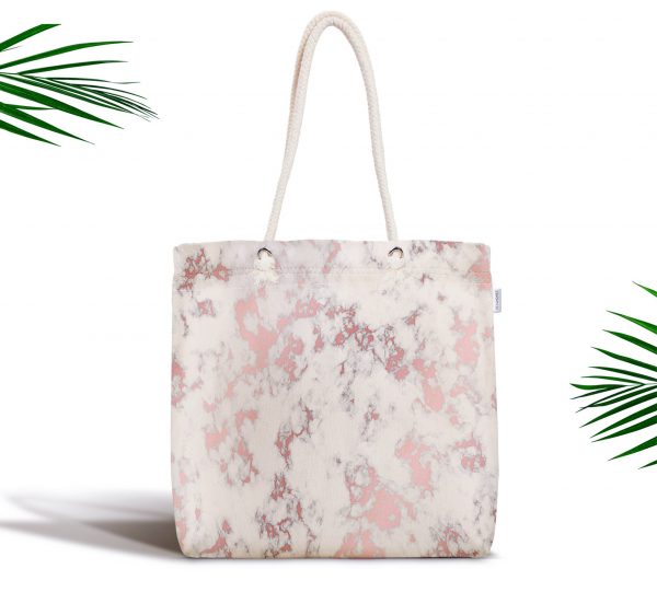 - kumas-canta-3146 - Realhomes  Mermer Zeminli Dijital Baskılı Fermuarlı Kumaş Çanta Realhomes