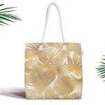 Açık Mermer Zeminli Dijital Baskılı Fermuarlı Kumaş Çanta Realhomes