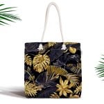 Kırmızı Zemin Ananas Desenli Fermuarlı Modern Kumaş Çanta Realhomes