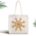 Mor Zeminde Ananas Desenli Modern Fermuarlı Kumaş Çanta Realhomes