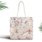 Mermer Zeminli Baklava Desenli Özel Tasarım Fermuarlı Kumaş Çanta Realhomes