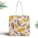 Renkli Palmiyeler Özel Tasarımlı Dijital Baskılı Fermuarlı Plaj Çantası Realhomes