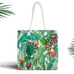 Geometrik Altın Kabartma Desenli Özel Tasarım Fermuarlı Kumaş Çanta Realhomes