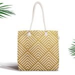 Tropikal Orman Tasarımlı Dijital Baskılı Fermuarlı Kumaş Çanta Realhomes