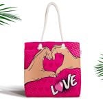 Özel Tasarım Super Girl Tasarımlı Dijital Baskılı Fermuarlı Bez Çanta Realhomes