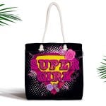 Özel Tasarım Super Girl Tasarımlı Dijital Baskılı Fermuarlı Bez Çanta Realhomes
