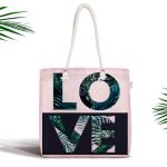 Siyah Zeminde Cool Tasarımlı Dijital Baskılı Kumaş Çanta Realhomes