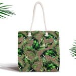 Özel Tasarım Frida Kahlo Tasarımlı Fermuarlı Modern Kumaş Çanta Realhomes